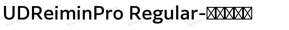 UDReiminPro Regular字体转换